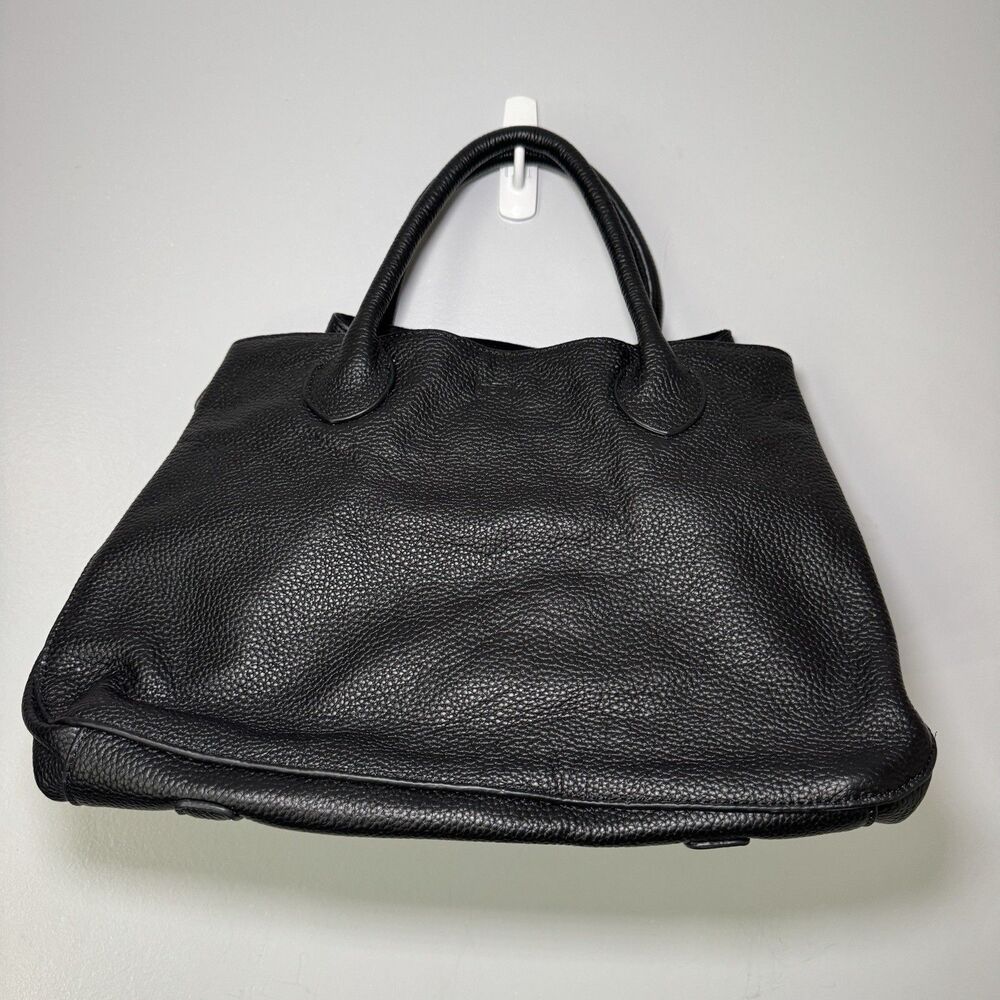 NWT/Bag Beck Pebbled Black Leather Structured Bag Velvet Interior (475$ retail)